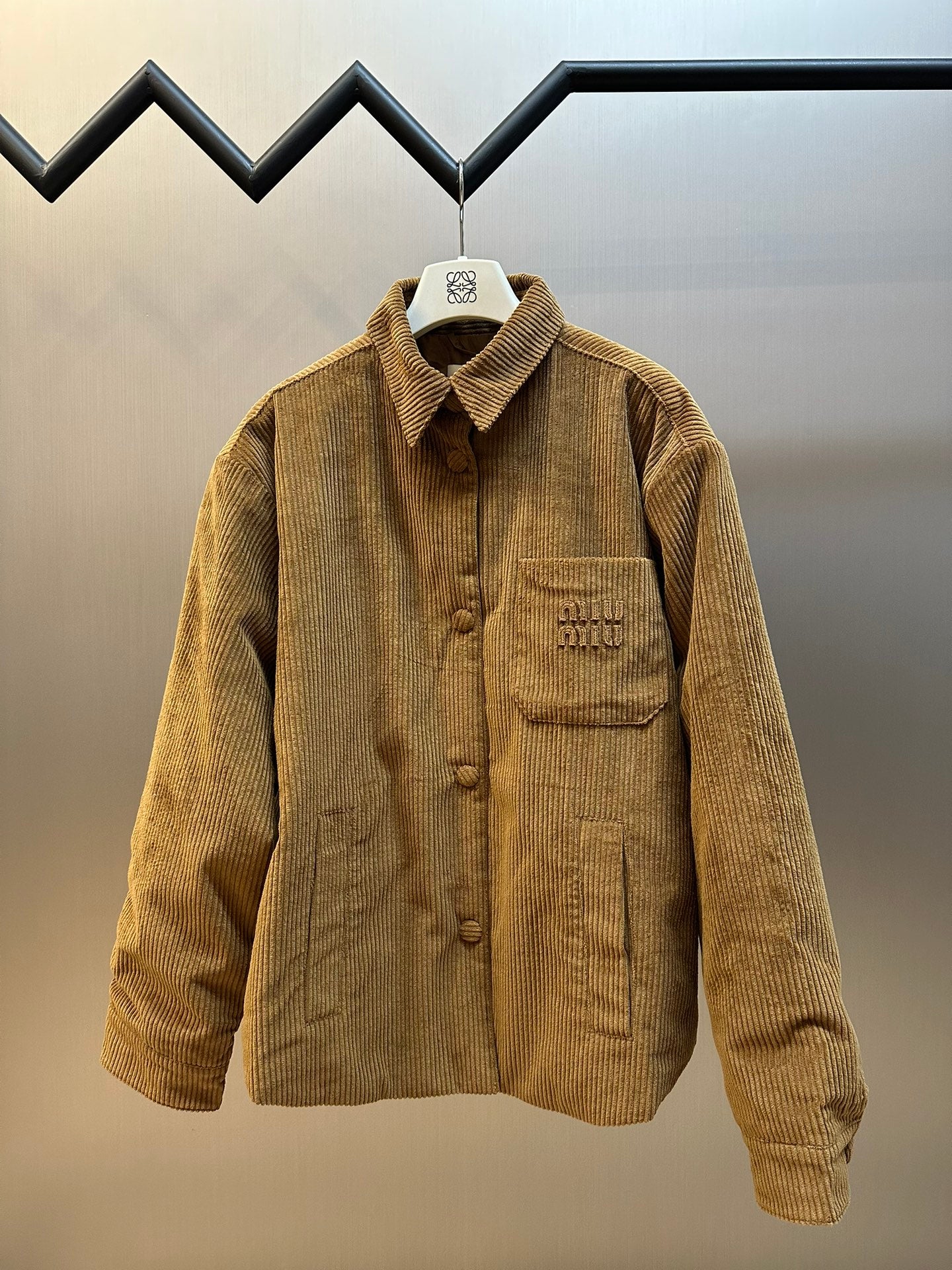 체인2호/미우미우 남성 코듀로이 다운 자켓