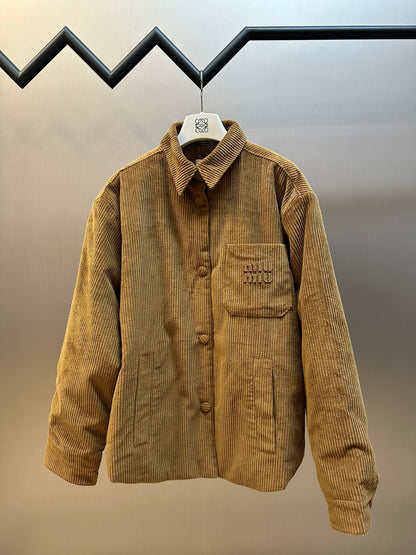 체인2호/미우미우 남성 코듀로이 다운 자켓