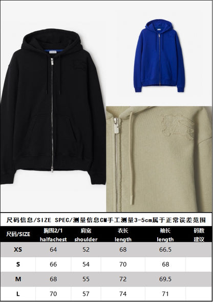 R공장/버버리 남성 지퍼 후드티