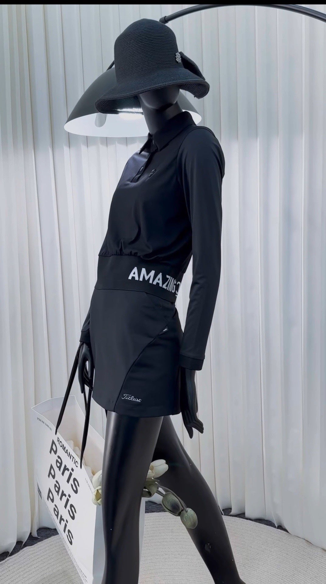 마이골프/AMAZKNGCRE 여성 긴팔 셔츠 터틀넥 상의