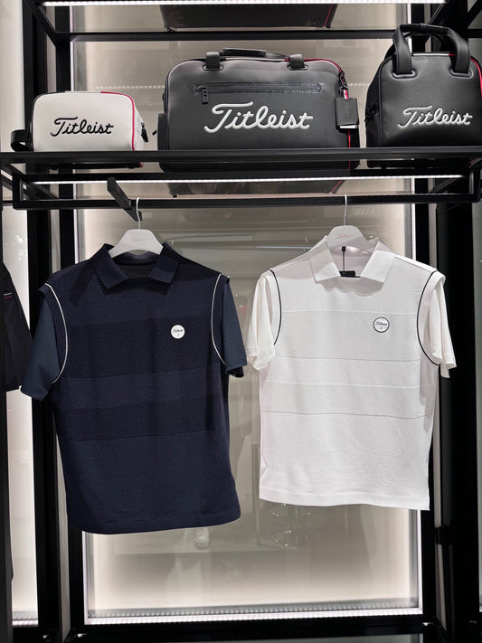 마이골프/Titleist 남성 반팔 니트 티셔츠