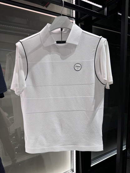 마이골프/Titleist 남성 반팔 니트 티셔츠