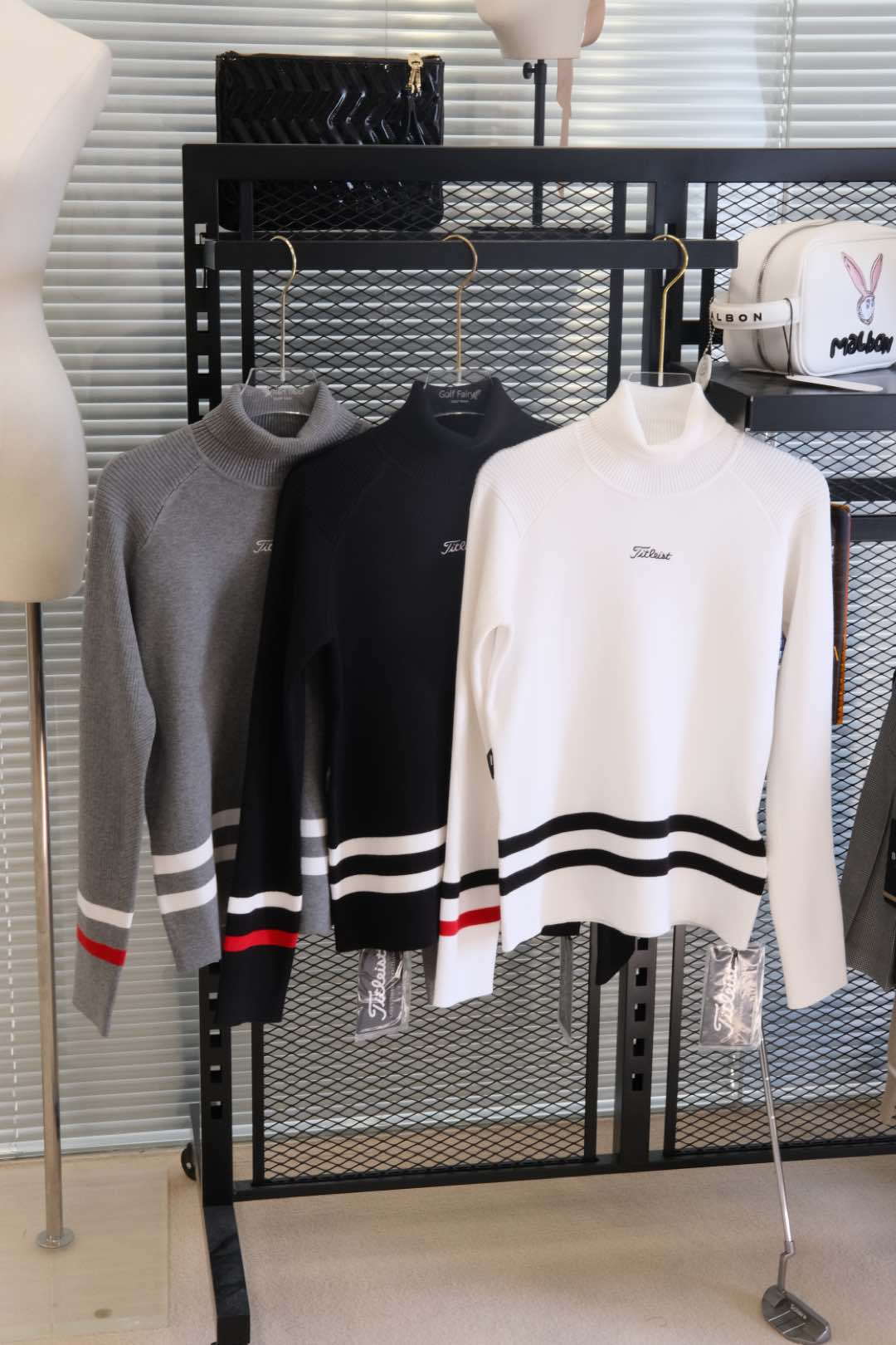 마이골프/Titleist 여성 터틀넥 슬림 니트