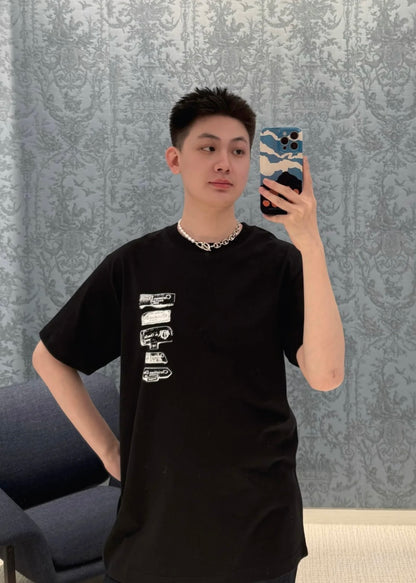 TJ셀러/ 디올 남성 루즈핏 라운드 티셔츠
