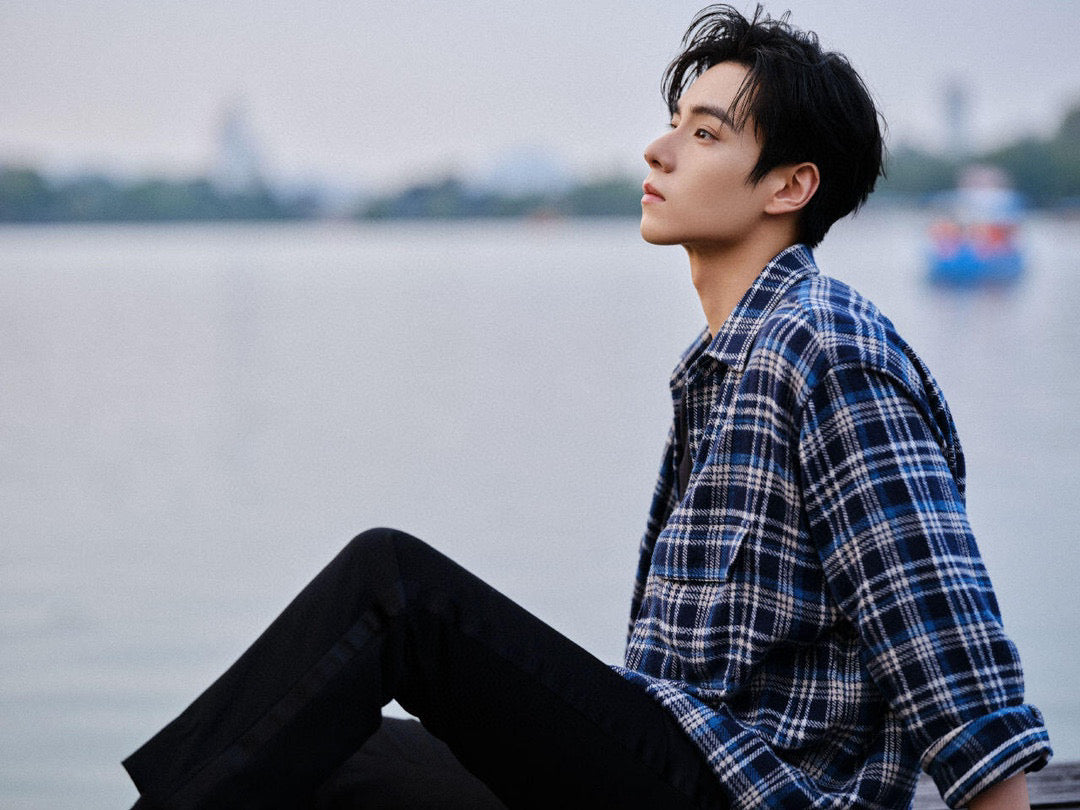 GTR셀러/셀린느 남성 블루체크 셔츠