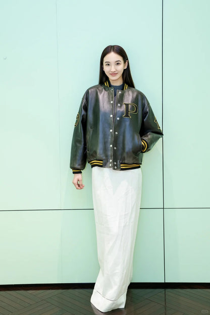 체인2호/프라다 남성 야구 가죽 자켓