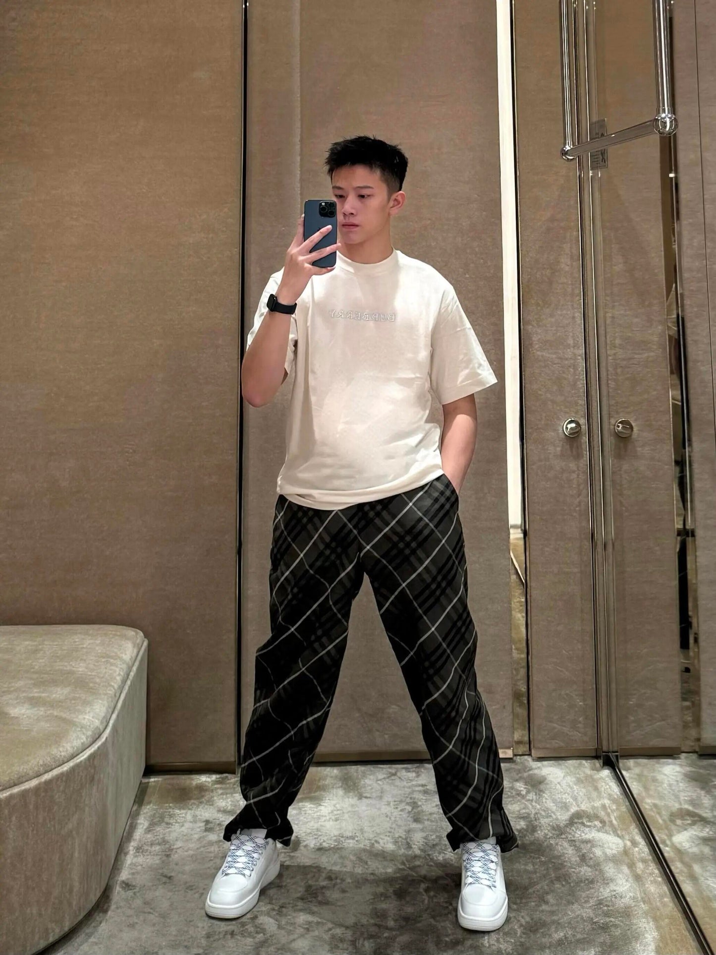 R공장/버버리 남성 면 티셔츠