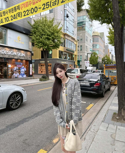 타일공장/구찌 여성 울 가디건