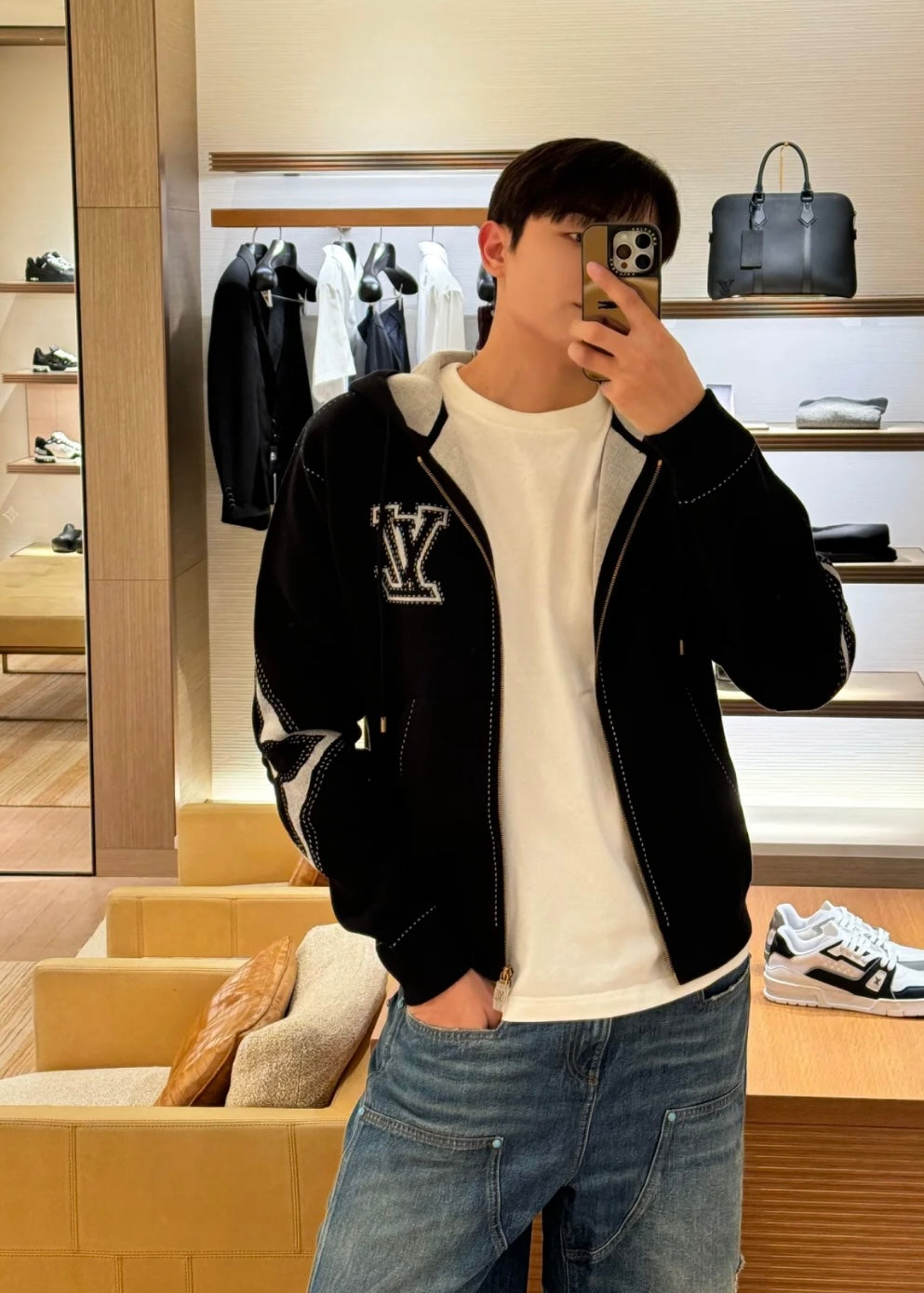 TJ셀러/루이비통 남성 니트 자켓