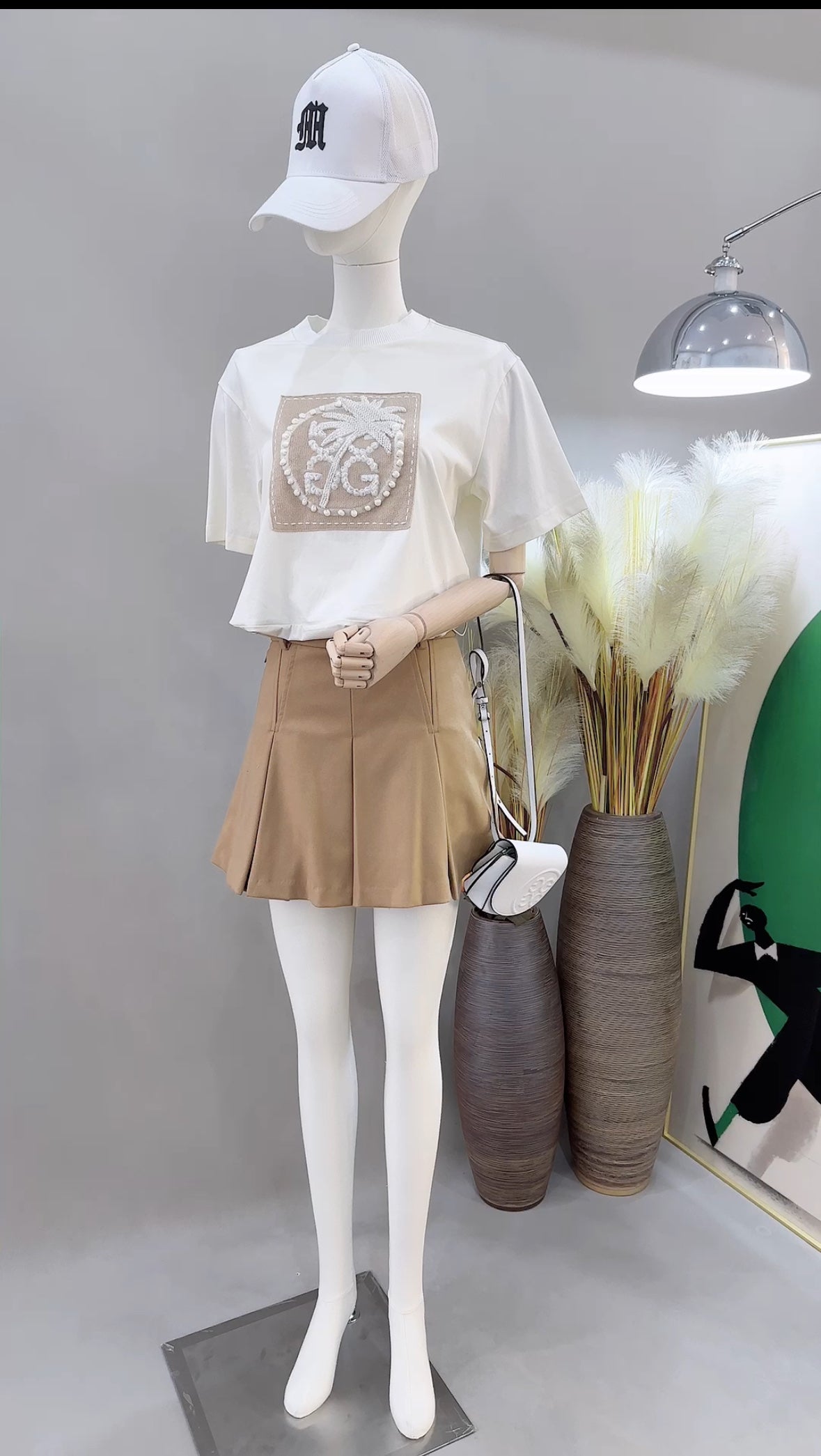마이골프/G/FORE 여성 라운드넥 반팔