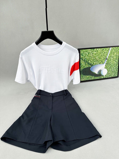 마이골프/Titleist 여성 라운드 니트 반팔