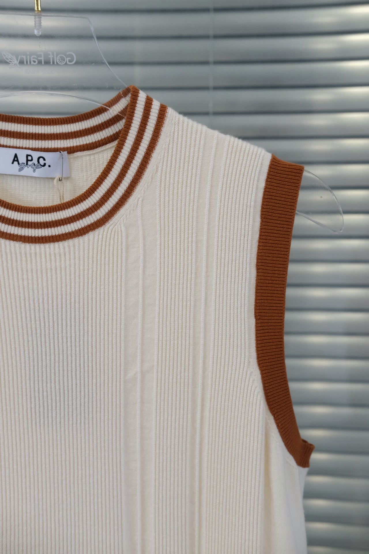 마이골프/APC 여성 스트라이프 니트 조끼