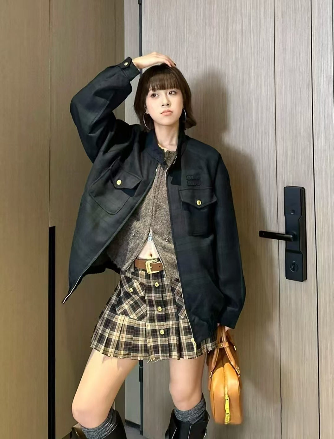 GTR/미우미우 남성 체크 자켓