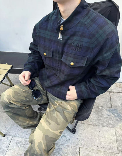 GTR/미우미우 남성 체크 자켓