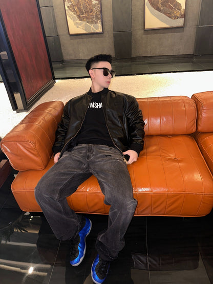 GTR/미우미우 남성 가죽 자켓