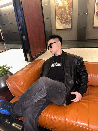 GTR/미우미우 남성 가죽 자켓