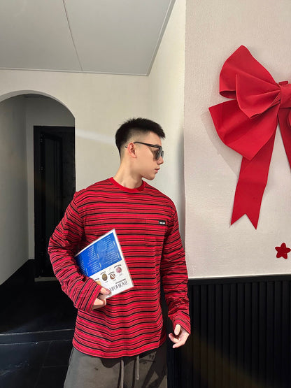 GTR/미우미우 남성 스트라이프 긴팔 티셔츠