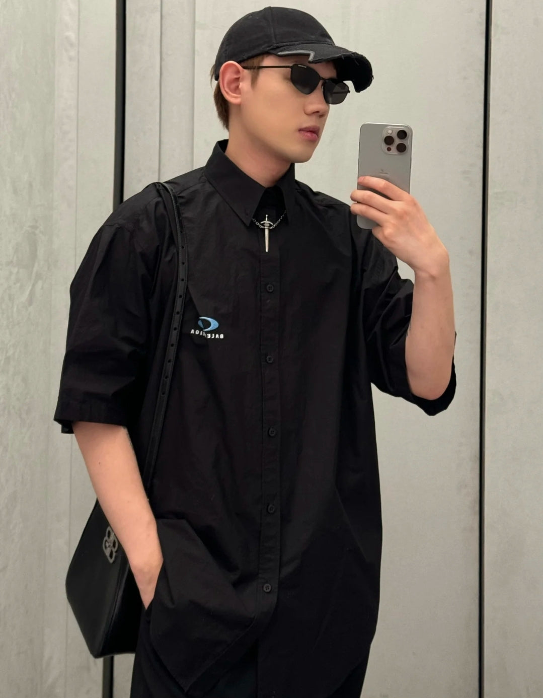 GTR/발렌시아가 남성 반팔 셔츠