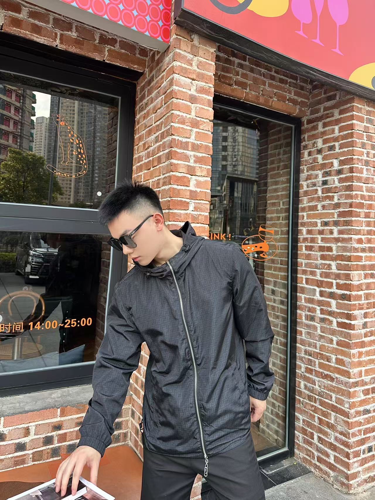 GTR/펜디 남성 후드 양면 자켓