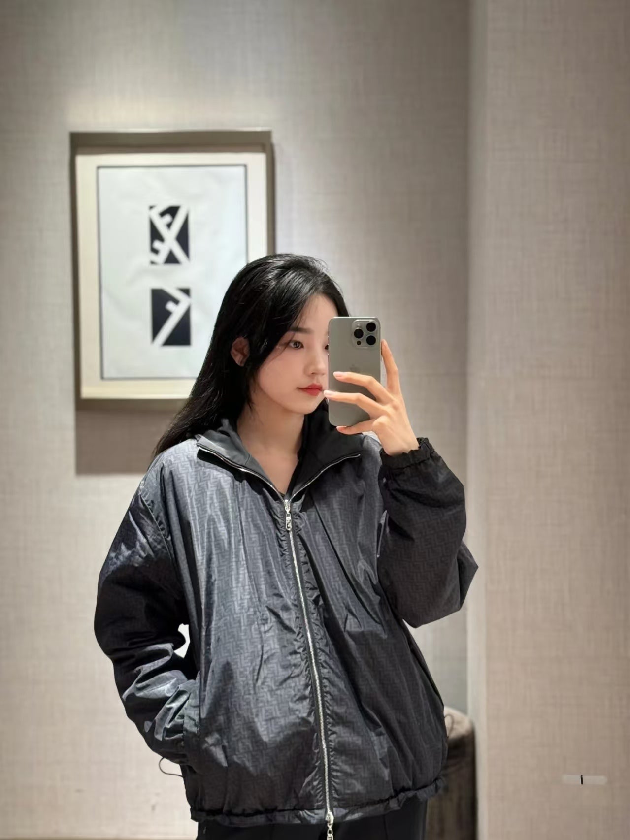GTR/펜디 남성 후드 양면 자켓