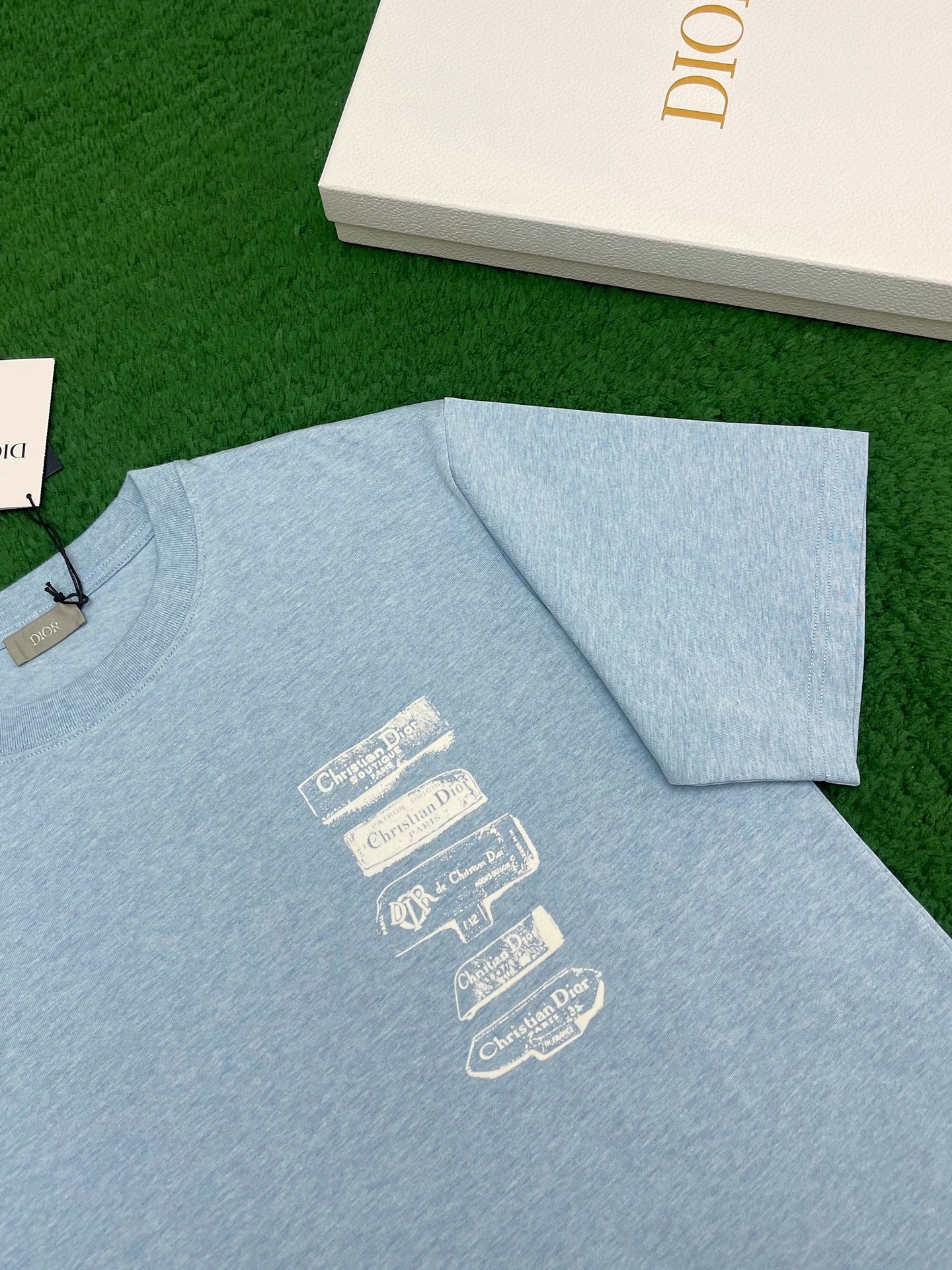 R공장/디올 남성 루즈핏 반팔 티셔츠
