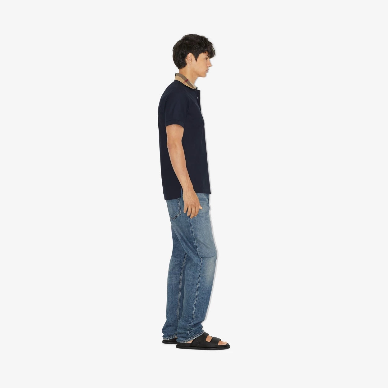 R공장/버버리 남성 폴로넥 반팔 티셔츠