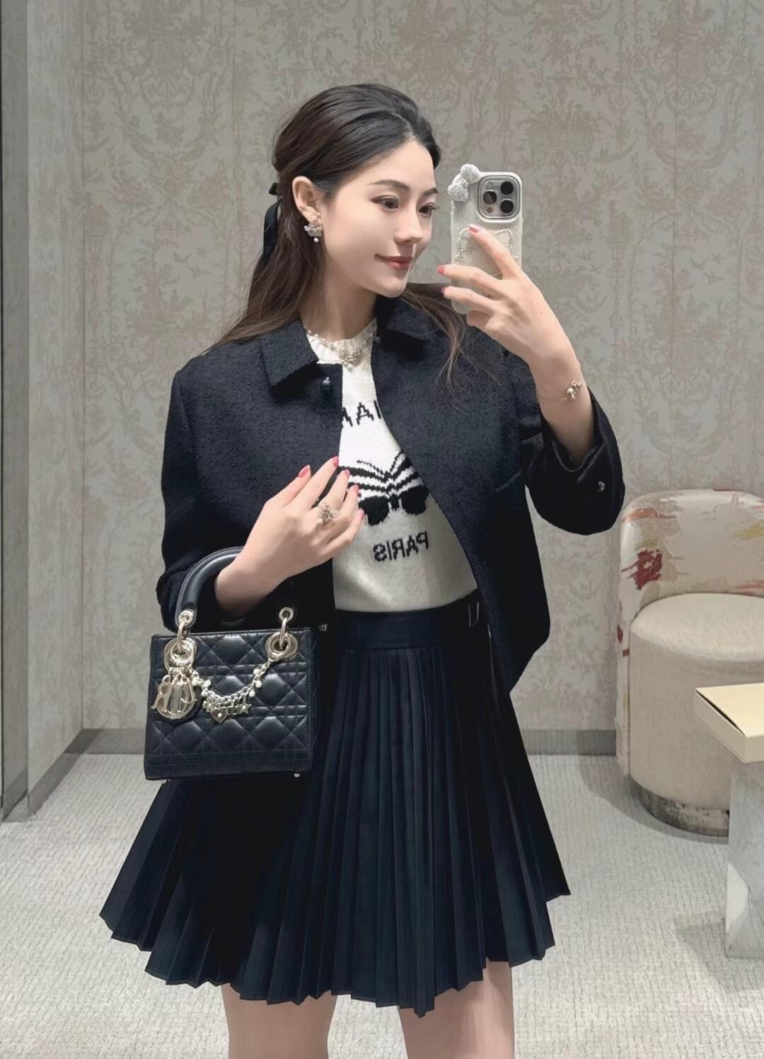R공장/디올 여성 니트 반팔 티셔츠