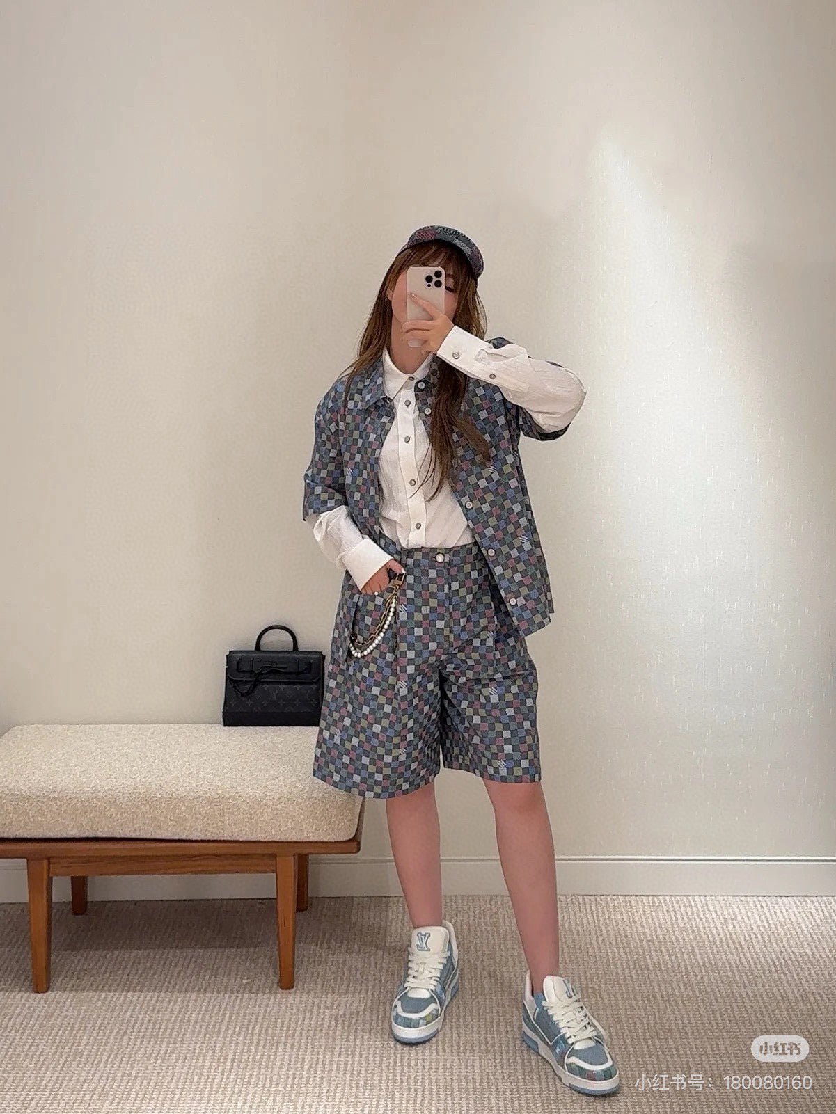 체인2호/루이비통 남성 반팔 데님 셔츠