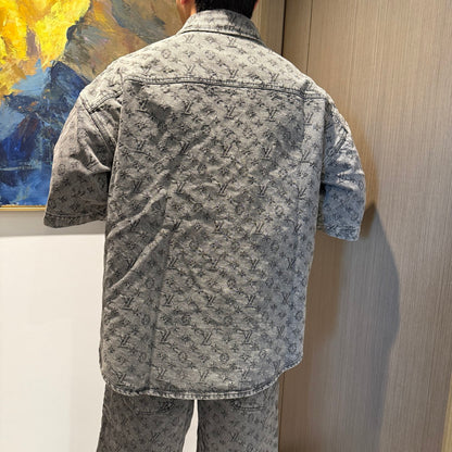 체인2호/루이비통 남성 데님 반팔 셔츠