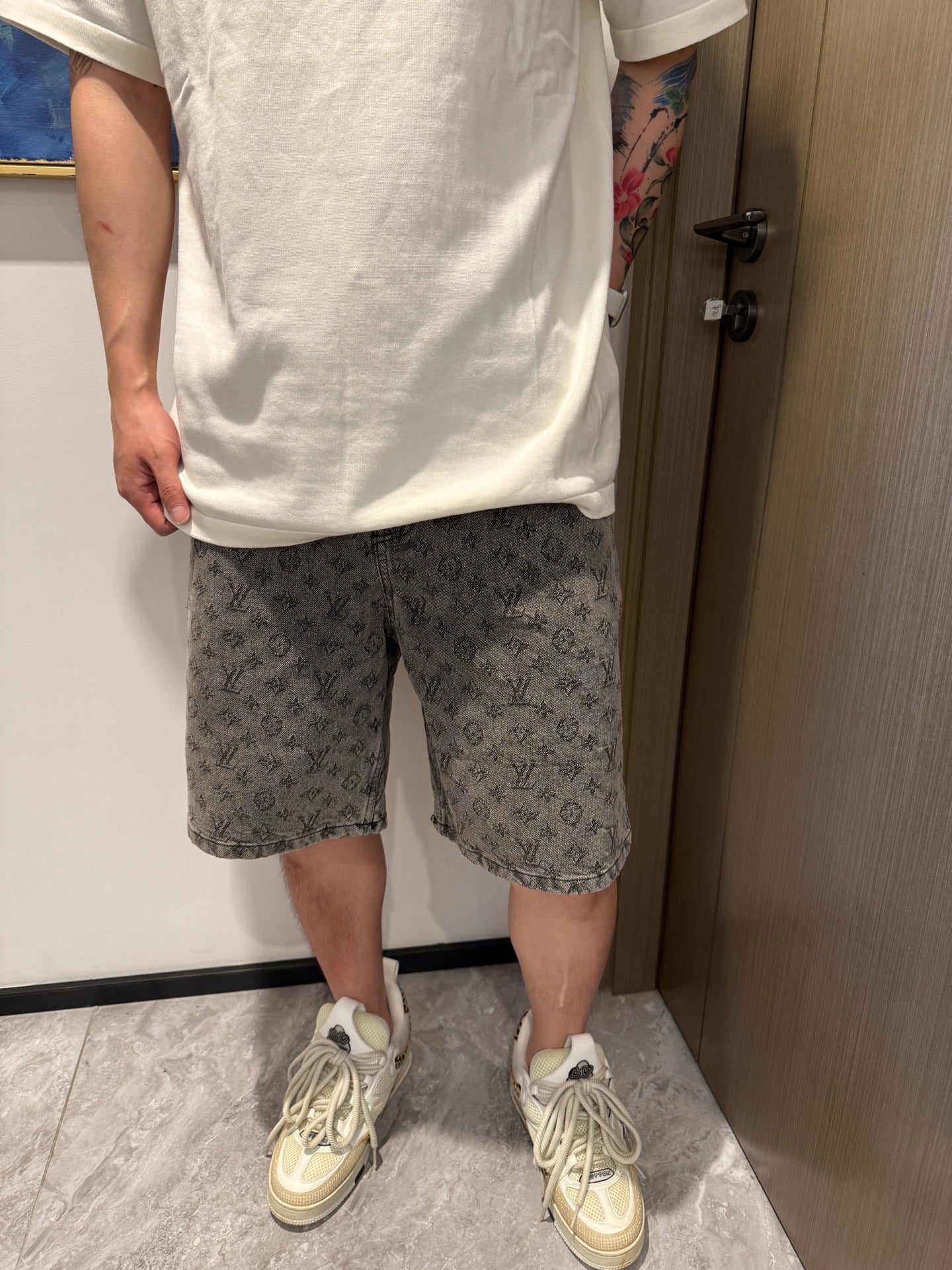 체인2호/루이비통 남성 데님 반바지