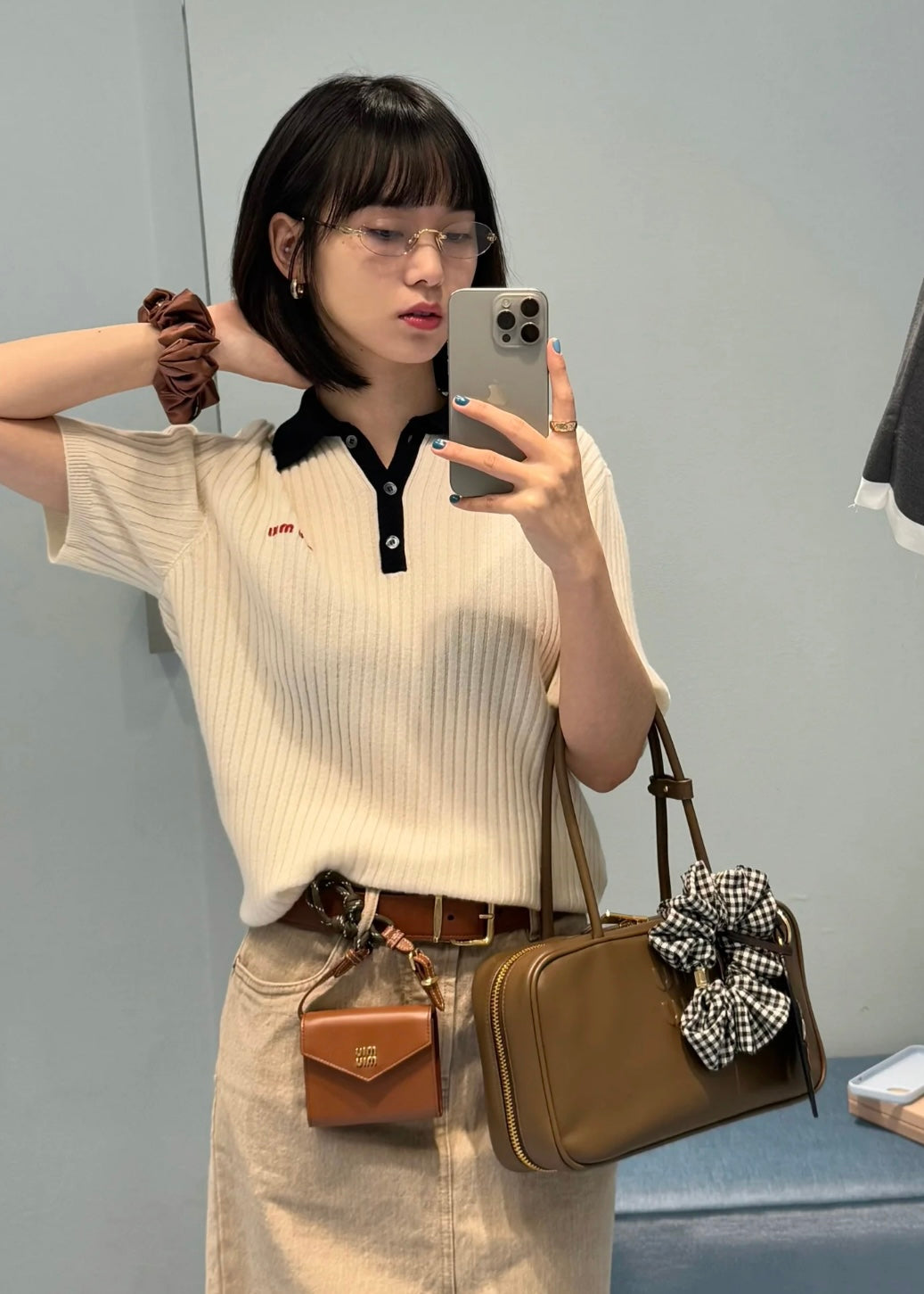 TJ셀러/미우미우 여성 반팔 셔츠