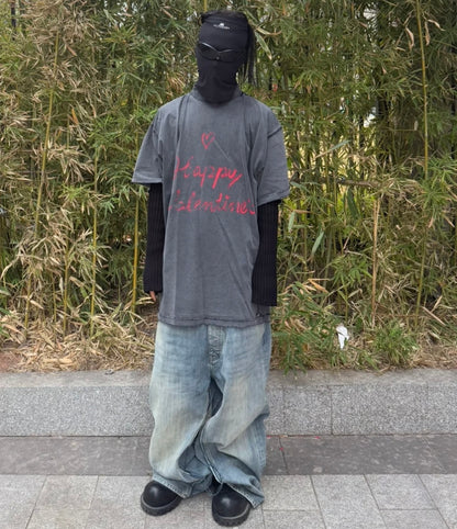 R공장/발렌시아가 남성 반팔 티셔츠