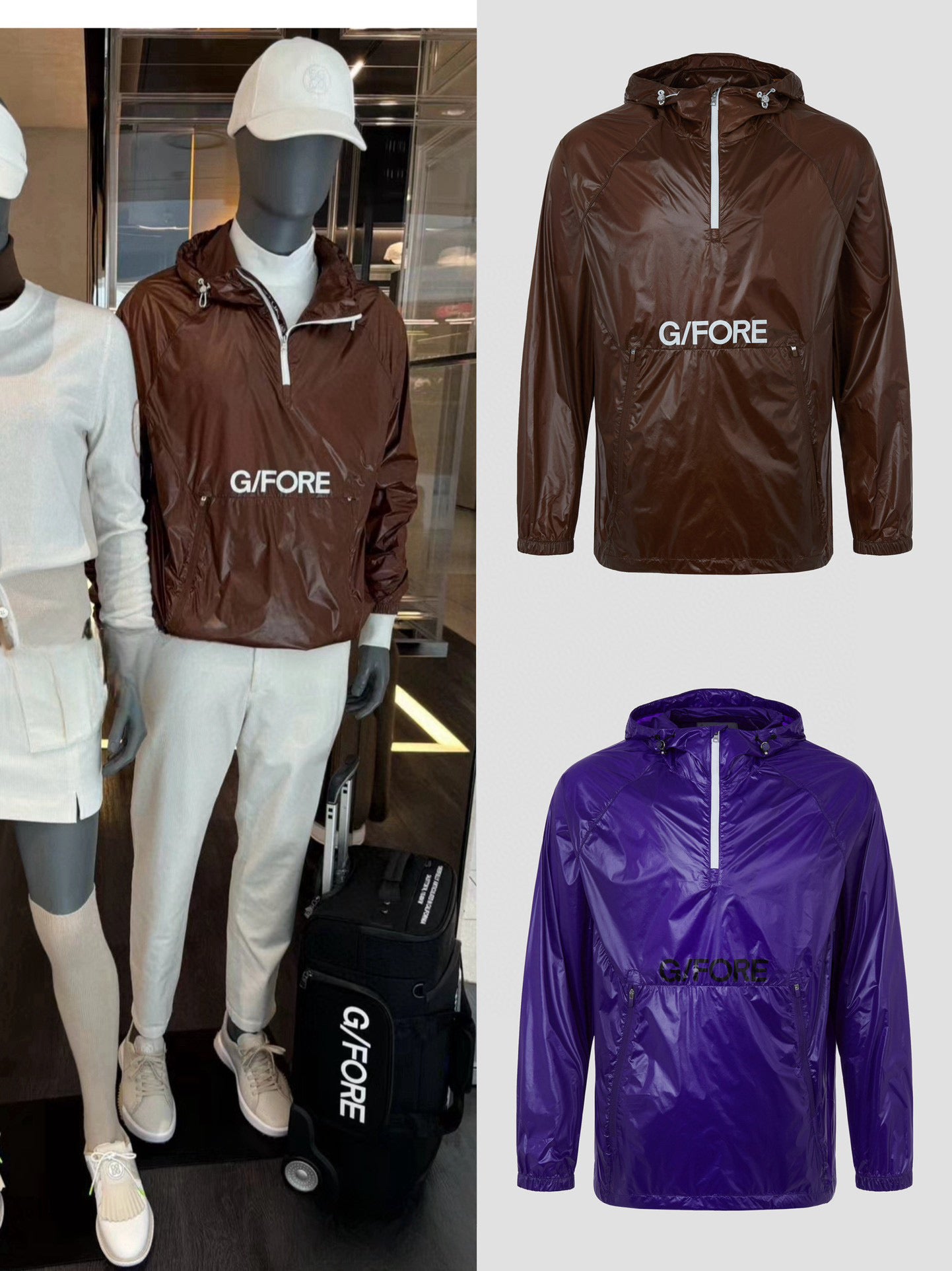 마이골프 / G/FORE 남성 속건 트렌치코트 후드
