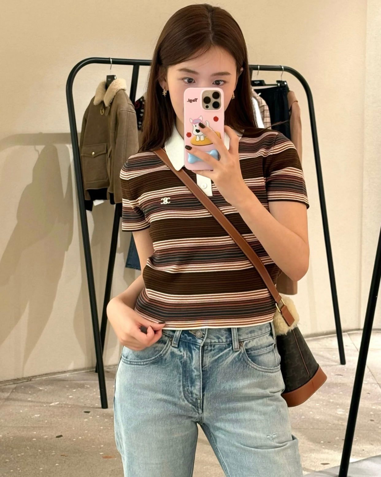 TJ셀러 / 셀린느 여성 폴로넥  반팔
