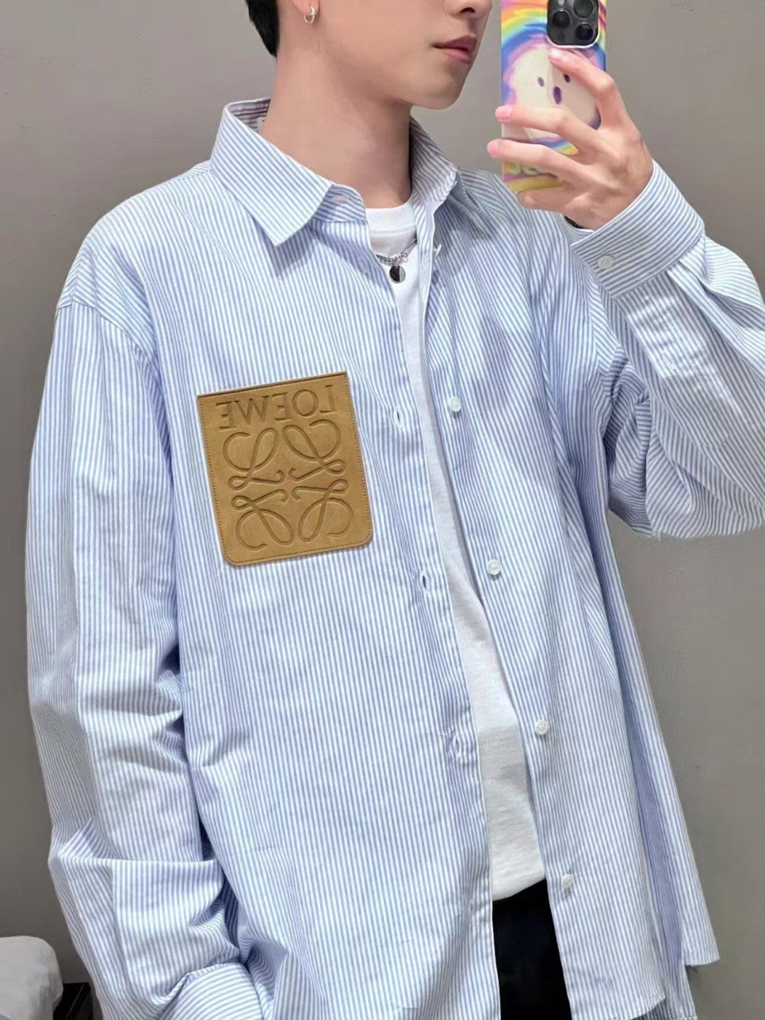 BVG / 로에베 남성 스트라이프 셔츠