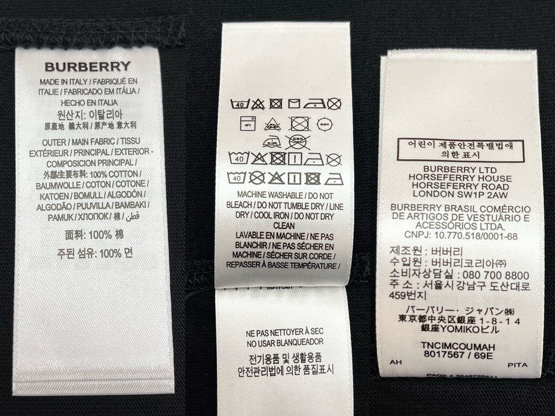 BVG / 버버리 남성 반팔 티셔츠