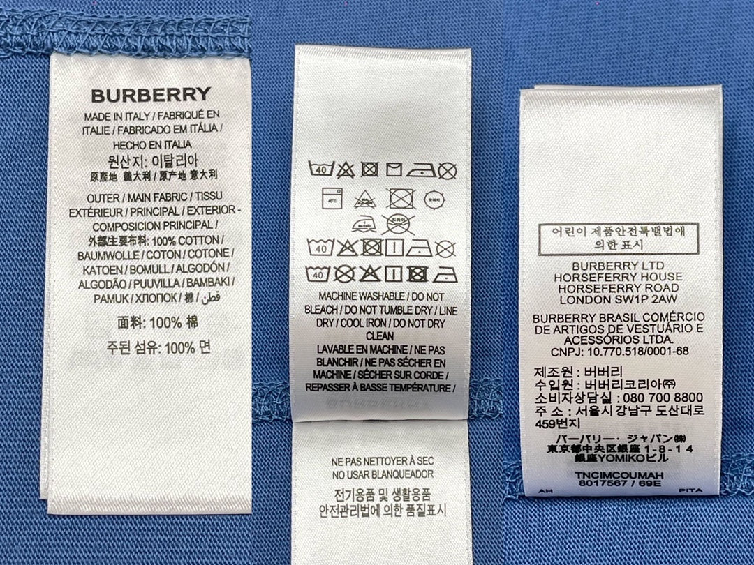 BVG / 버버리 남성 반팔 티셔츠