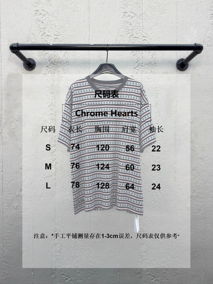 체인2호 / 크롬하츠 남성 스트라이프 반팔 티셔츠