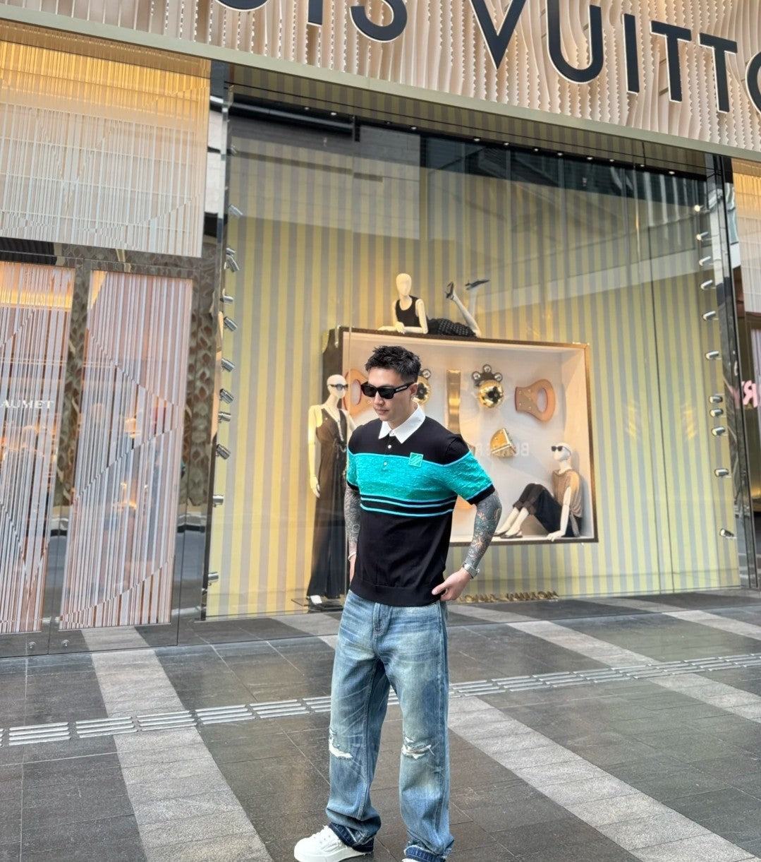 GTR / 루이비통 남성 폴로넥 반팔 셔츠