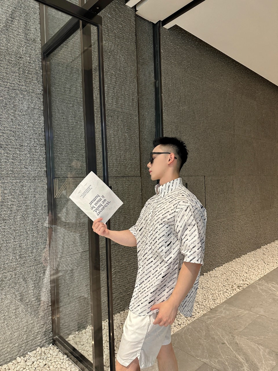 GTR / 발렌시아가 남성 반팔 셔츠