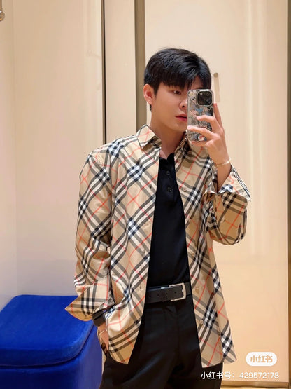 GTR / 버버리 남성 체크 셔츠