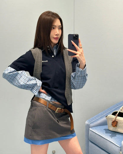 TJ셀러 / 미우미우 여성 체크 셔츠