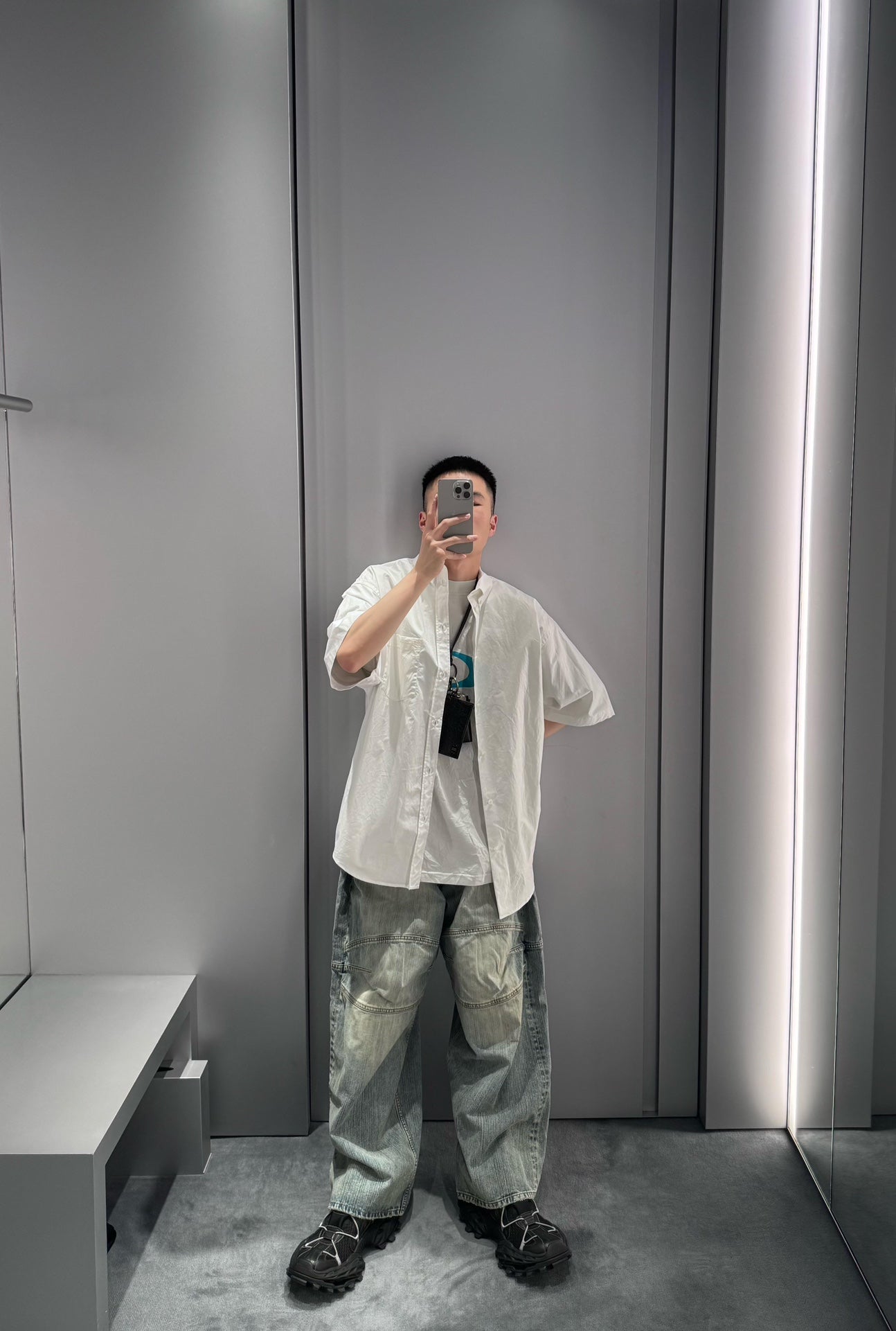 GTR / 발렌시아가 남성 반팔 셔츠