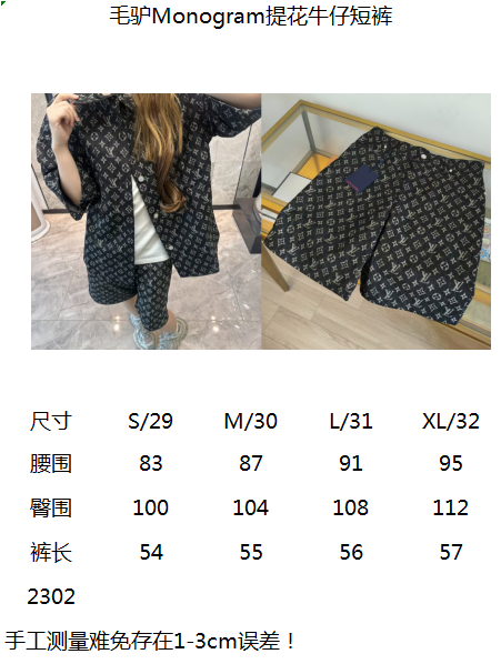 BVG / 루이비통 남성 데님 반바지