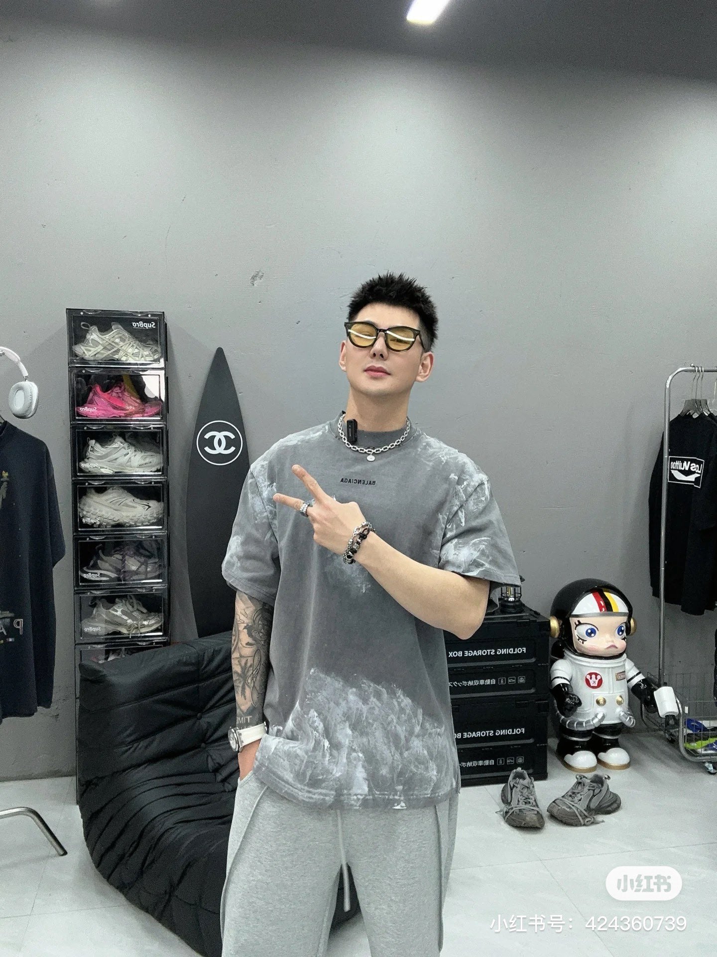 BVG / 발렌시아가 남성 반팔 티셔츠