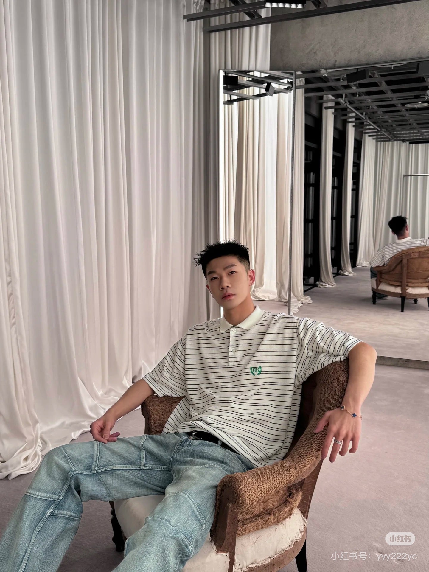 체인2호 / 발렌시아가 남성 반팔 셔츠
