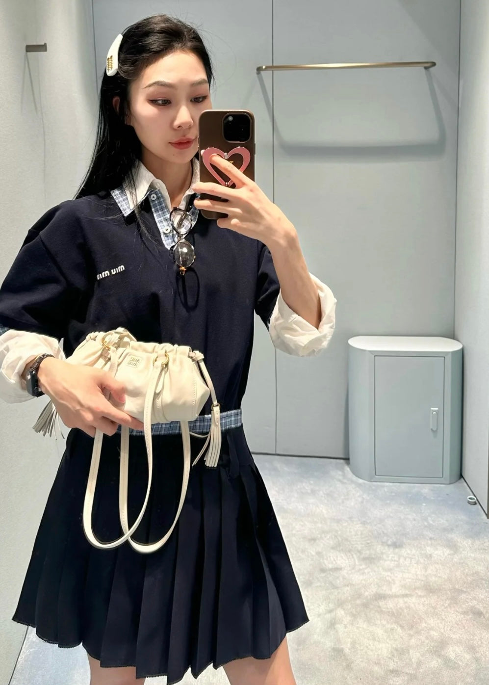 TJ셀러 / 미우미우 여성 폴로넥 반팔 셔츠