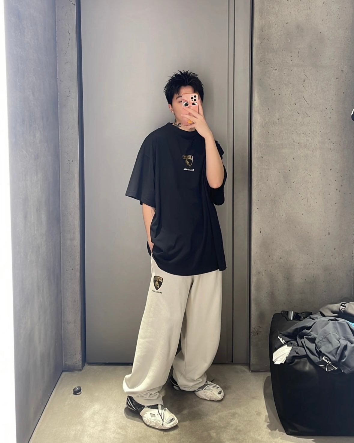 체인2호 / 발렌시아가 남성 프린트 반팔 티셔츠