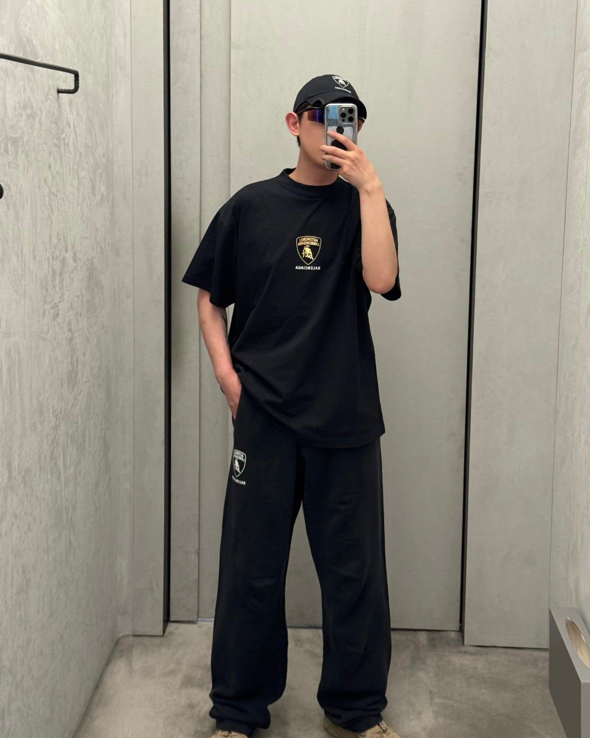 체인2호 / 발렌시아가 남성 프린트 반팔 티셔츠