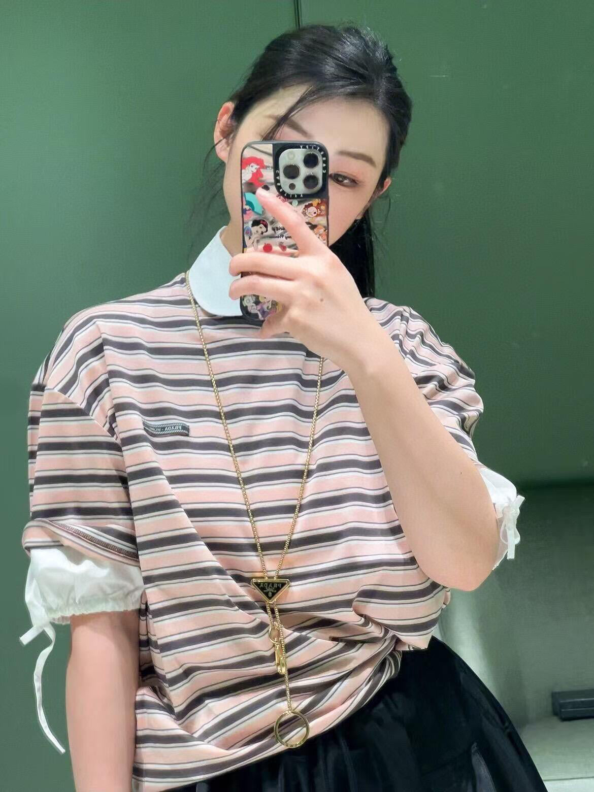 체인2호 / 프라다 스트라이프 반팔 티셔츠